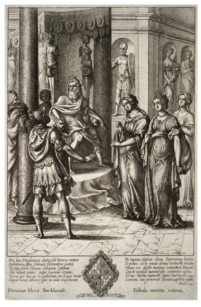 Turnus Before Latinus (State 2) by Wenceslaus Hollar